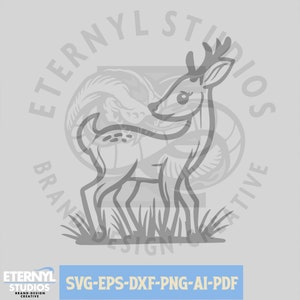 Cute Deer SVG PNG, Baby Deer, Fawn svg, Whitetail, Tiny Buck svg, Deer svg, Deer Cut File, Instant Download, Buck, Spiker,Deer clipart,laser