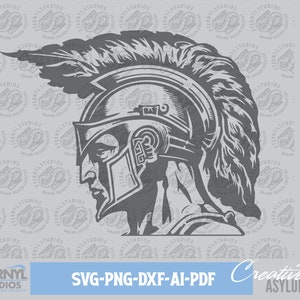 Spartan Trojan Logo SVG PNG: School Mascot Vector (Digital Download)