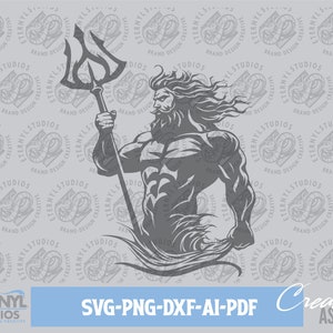 Merman SVG PNG, Atlantis SVG, Instant Download, Neptune, Triton, Merman Clipart, Trident, Cut File, Vector, Merfolk, Cricut, Silhouette