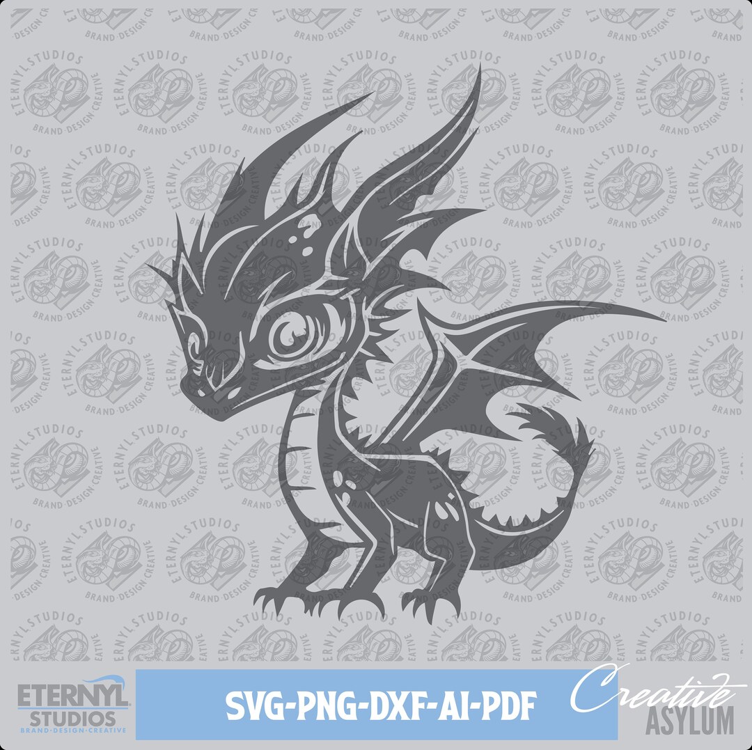 Dragon SVG PNG, Baby Dragon, Cute Dragon, Happy Dragon, Fantasy ...