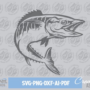 Wahoo SVG PNG, Wahoo fish, Jumping Wahoo, Hoo, Ono, Digital Download, Gulf Fishing, Fishing, Fish Art, Cut File, Silhouette, Cricut, Cameo