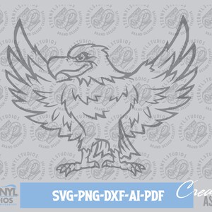 Eagle Mascot SVG PNG, Bald Eagle, Eagle Mascot, School Mascot, American, Patriotic, Digital Download, Vector, Cricut, Silhouette, cut files