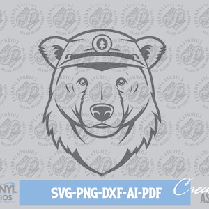Bear Ranger SVG PNG, Forest Ranger, Scout, Scout Bear, Boy Scout Bear, Park Ranger, Bear Mascot, Vector Art, Digital Download, Cut File