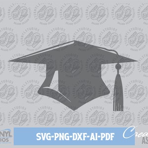 Graduation Cap SVG PNG, Graduation, High School, College, Grads, Seniors, Graduate, Grad Cap, Digital Download, Cut File, Silhouette, Cricut