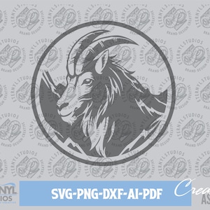 Goat SVG PNG, Mountain Goat, Instant Digital Download, Rocky Mountain Goat, Mountain, Hunting, Outdoors, Cut File, Silhouette, Cricut, Cameo