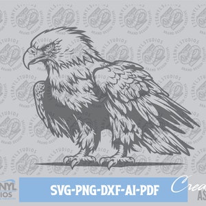 Eagle SVG PNG, Standing Eagle, Full Eagle, usa, Americana, Bald Eagle, Patriotic, vector, Digital Download, Cut File, Laser File, CNC File