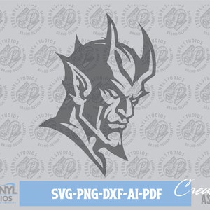 Devil SVG PNG, Instant Download, Devil Logo, Devil Mascot, Demon, Devil Tattoo, Hell, Scary Logo, Horror Art, vector, Cut File, Vector File