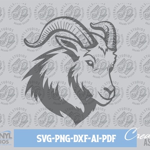 Mountain Goat SVG PNG, Instant Digital Download, Rocky Mountain Goat, Mountains, Hunting, Outdoors, Cut File, Silhouette, Cricut, Cameo