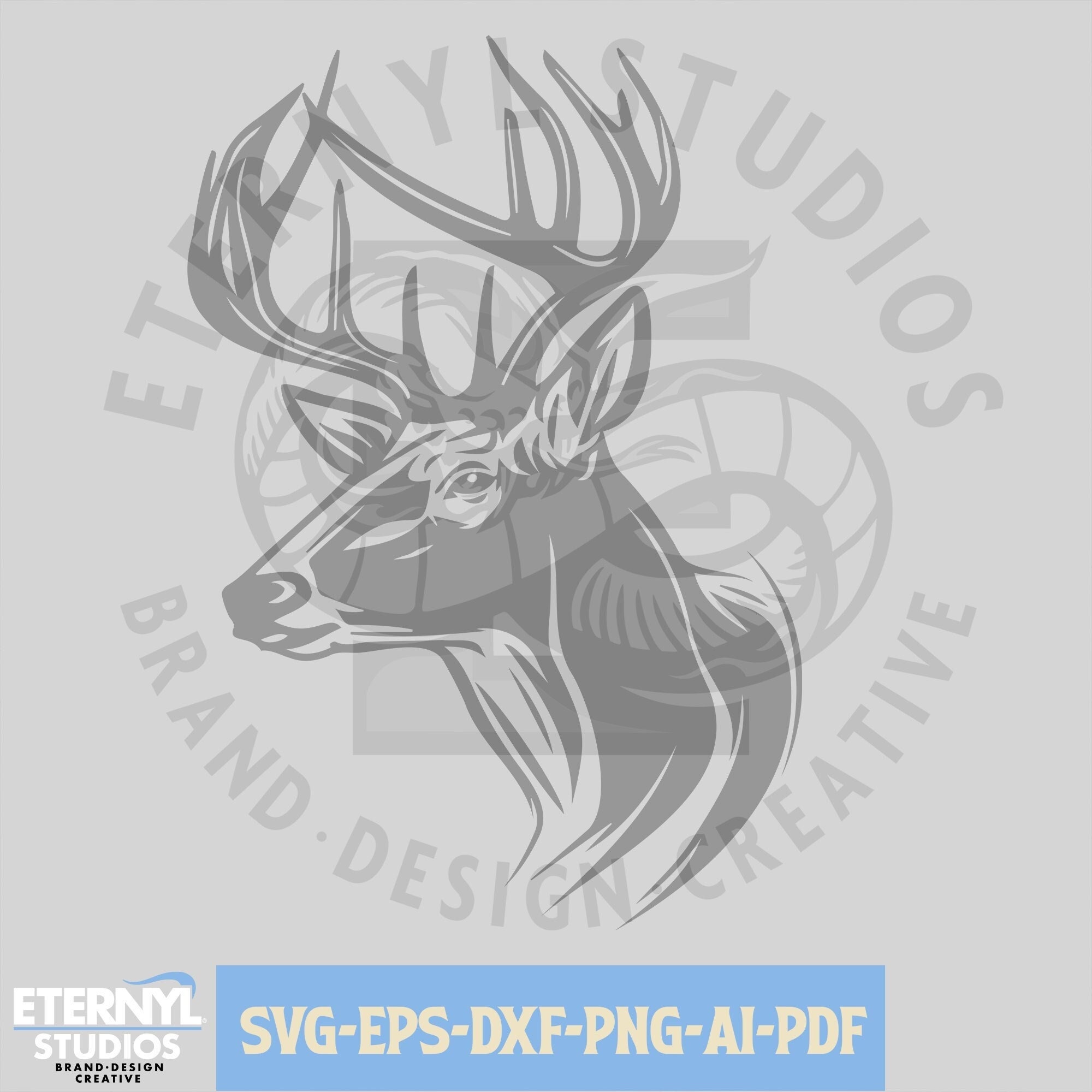 Whitetail Buck SVG PNG Big Trophy Buck Big Rack Whitetail Etsy Canada