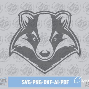 Badger SVG PNG, Honey Badger, European Badger, Badger Logo, Badger Mascot, Team Logo, Digital Download, Cut File, Silhouette, Cricut