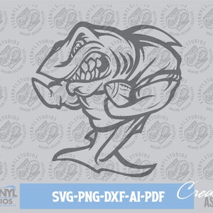 Shark Mascot SVG PNG, Instant Digital download, School Mascot, Football Mascot, Sports Mascot, Sports Cartoon Mascot, Vector, Cricut, Cameo
