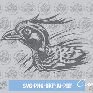 Pheasant Head SVG: Game Bird Vector Cut File (Digital Download)