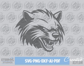 Wolverine Mascot SVG PNG: Sports Cut File (Digital Download)