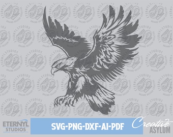 Flying Bald Eagle SVG: Eagle Vector Clipart (digital Download) - Etsy
