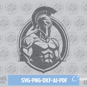 Spartan Warrior Logo: Mascot Vector Graphics (Digital Download)