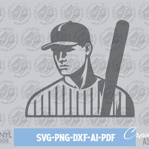 Baseball SVG PNG, Baseball Player, Baseball Mascot, Baseball Logo, Little League , Instant Digital Download, Cut File, Laser File, CNC File