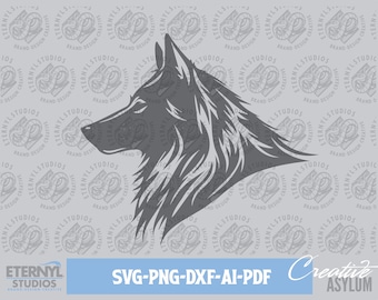 Timberwolf Dxf File Timber Wolf #4 Svg, Wolf Svg, Forest Animals Svg, Timber Wolf Dxf ...