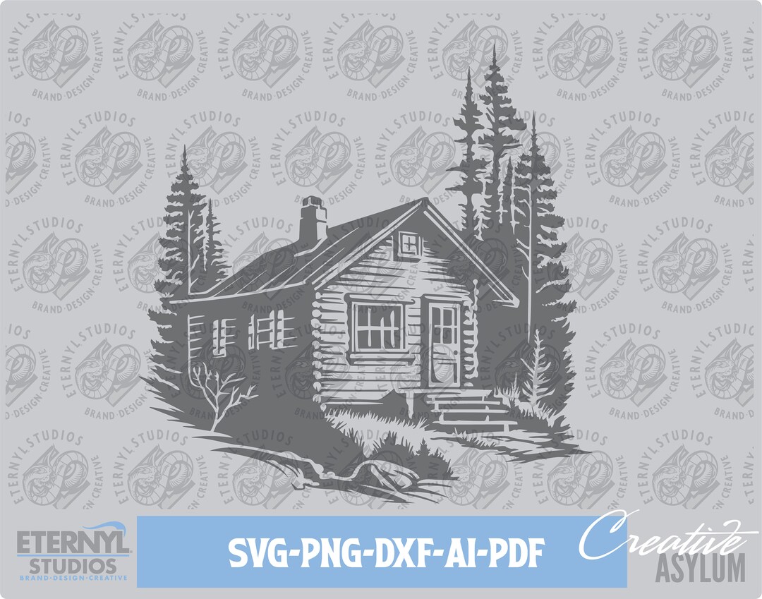 Cabin SVG PNG, Log Cabin, Instant Download, up North, Vacation Cabin