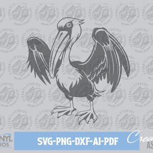 Pelican SVG PNG, Beach, Ocean, Gulf, Pelican Mascot, Pelican Logo, Pelicans, Digital Download, Cut File, Silhouette, Cricut, Cameo, Laser