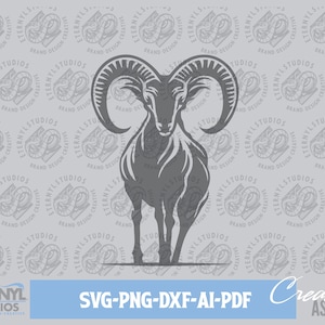 Aries SVG PNG, Instant Digital Download, Ram, Aries Logo, Astrology Art, Zodiac Art, Outdoors, Cut File, Silhouette, Cricut, Cameo