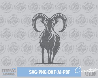 Aries Ram Logo SVG PNG: Zodiac Astrology Art (Digital Download)