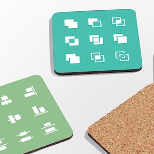 Graphic Design Coaster Set, Adobe Software Icons for Home or Office Desk – Spectra 1