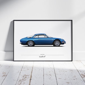 Poster decorativo Alpine A110 1600S - Blu alpino