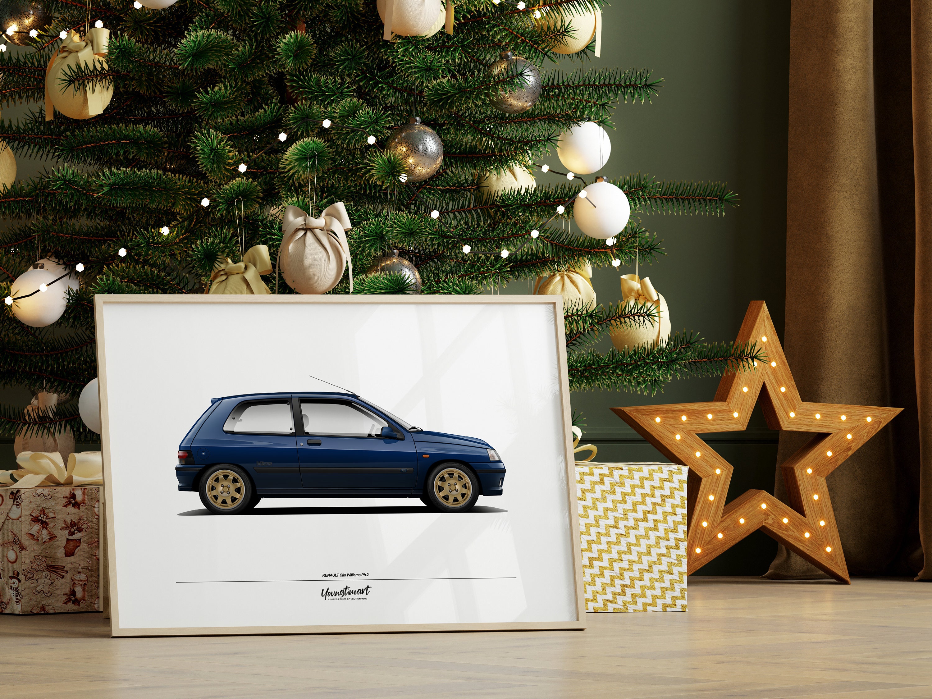 Autocollant Renault Clio Williams en version liseret (contours