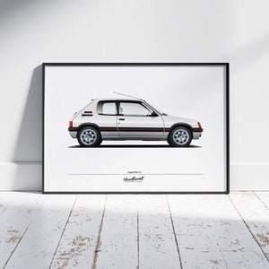 Poster decorativo Peugeot 205 GTi 1.9