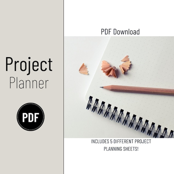 Project Planner PDF for Sewing - sewing project organization - project planner pages - supply planning - project ideas sketches samples