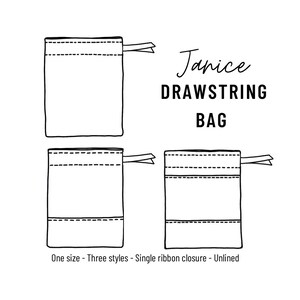 Drawstring Bag Instructions.pdf Drawstring Bag PDF Sewing Pattern - Beginner Sewing Pattern Pdf - Small ...