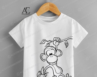 Outline Animal T-shirts - 100% Organic | Tshirt prints | Kids | Children's | Animal Prints | Printed Tshirts | Black & White