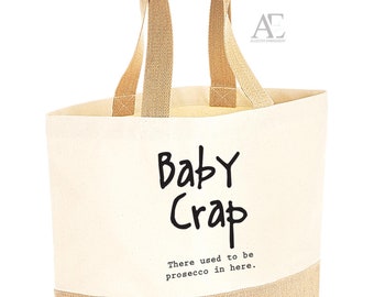 Baby Crap Jute Canvas Tote Bag | Baby | Jute | Mummy's bag | Crap bag | Shopper | Canvas bag | Printed