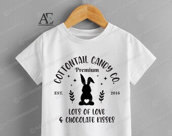 Cottontail Candy Co. Kids T-shirt | Easter | Chocolate | Love | Chocolate Kisses | Kids | Bunny | Kids Wear | Children's T-shirts | Printed