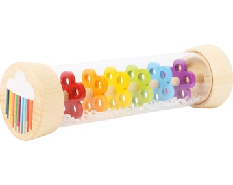 Rhythm instrument for children from 6 months - rainmaker, rain rod, rain tones, This is how the rain sounds, rattle, also as a gift for birth