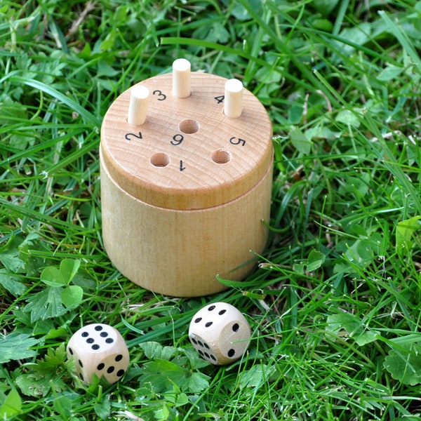 Kleine Tonne - Würfelspiel aus Holz - 6 raus - für Kinder ab 4 Jahre, Holzspielzeug