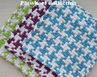 All Cotton Handwoven Pot Holders/Trivets – SET OF TWO - Stylish, Functional Kitchen - Hostess, Housewarming Gift - Gift Packaging