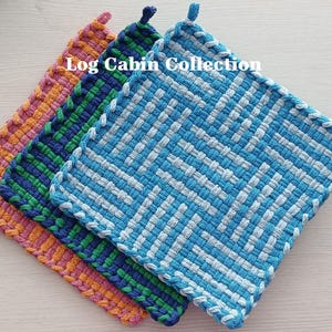 All Cotton Handwoven Pot Holders/Trivets – SET OF TWO - Stylish, Functional Kitchen - Hostess, Housewarming Gift - Gift Packaging