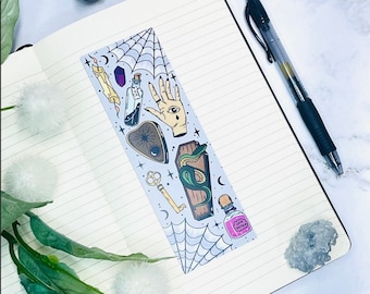 Witchy Bookmark. Handmade Bookmark. Double-sided.