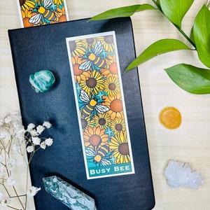 Handmade Bee Bookmark | Personalized Bookmark, Handmade Bookmark, Bee Bookmark, Spirit Animal Bookmark, Bookmark