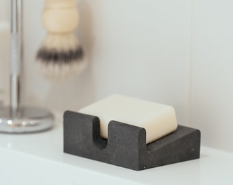 Jabonera de Diseño de Lujo / Hecha a Mano Artesanal para mayor Durabilidad / Minimalista / Con Drenaje / Para Baño / Para Cocina