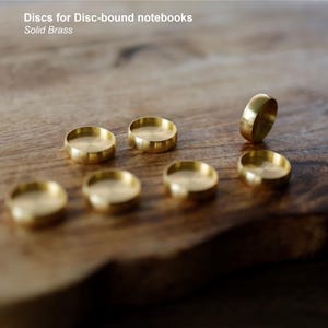 No US Tariff. Solid Brass Discs for Discbound Notebooks (Gold/Nickel/Solid Brass), High Quality, Made in South Korea, Exclusively designed