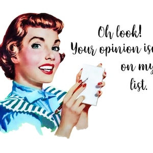 Retro Sassy Housewife, Fussy Cut, 50s Women, Vintage Woman, Mid Century Digital Download