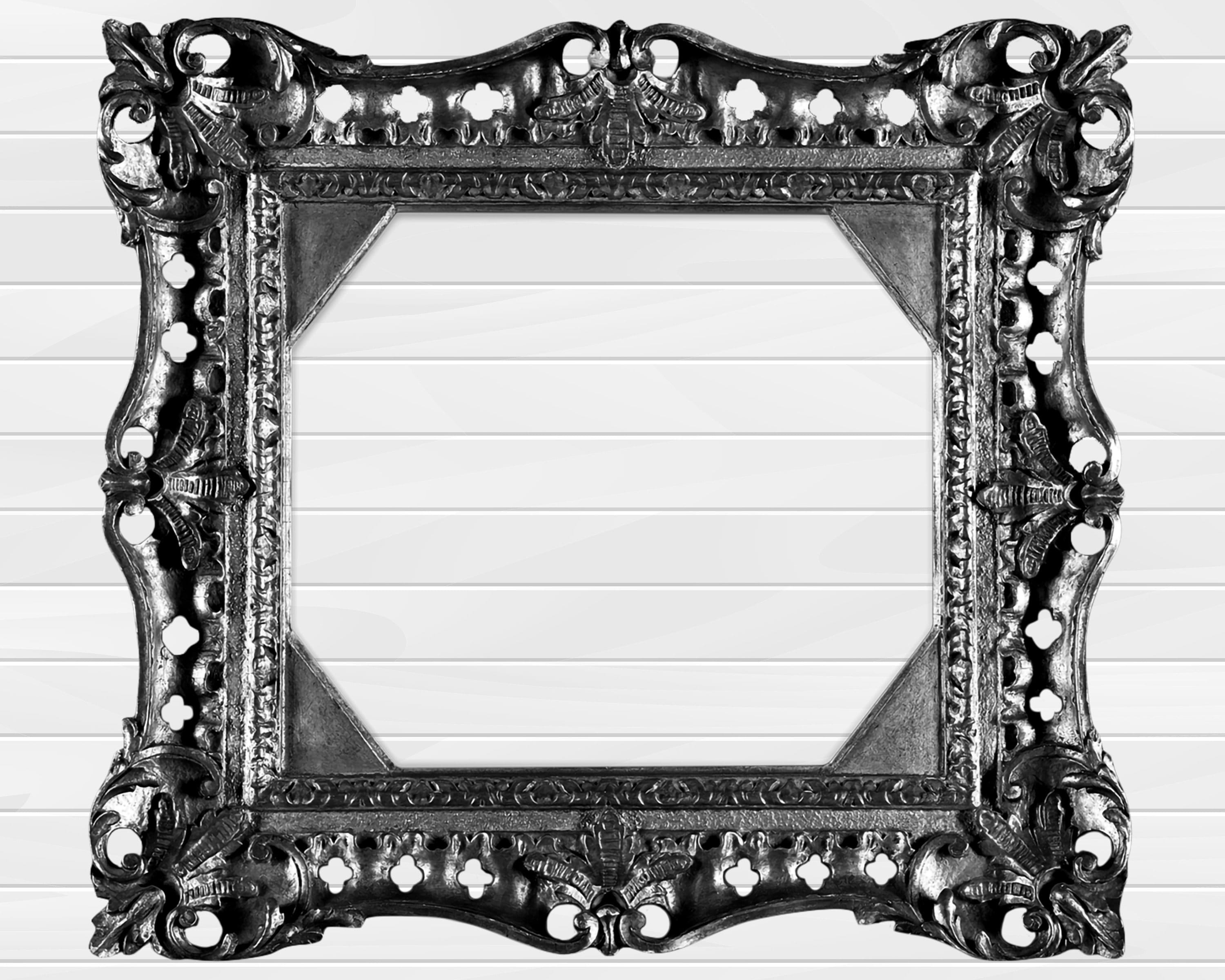 Vintage Picture Frame Clipart Black Frame PNG Ornate Etsy