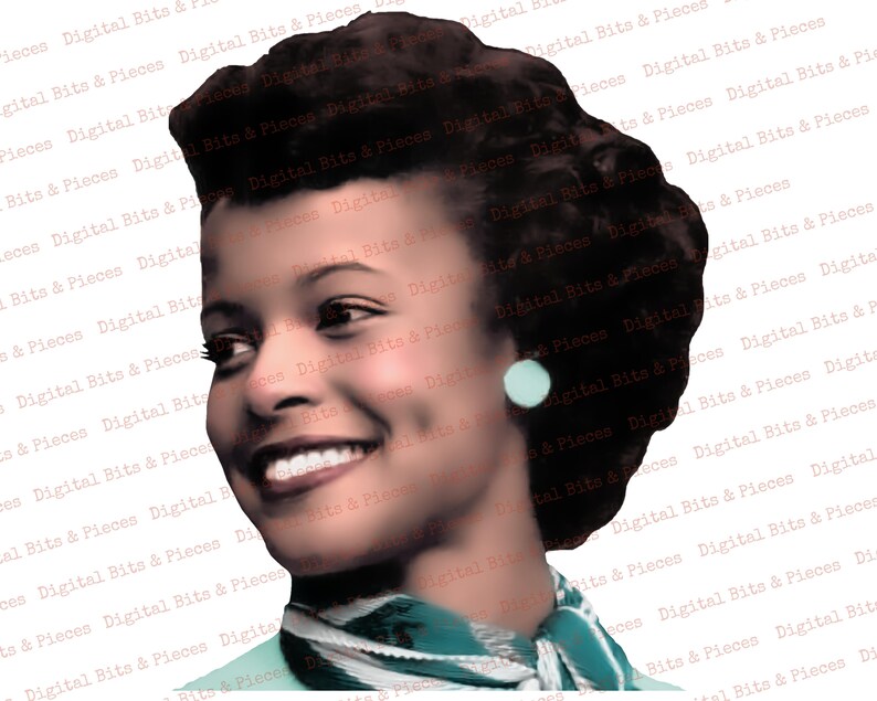 Retro Black Women Clipart Bundle, Collage Sheet, African American Ladies, Mid Century Digital Download, Vintage Housewife, Fussy Cut People image 7