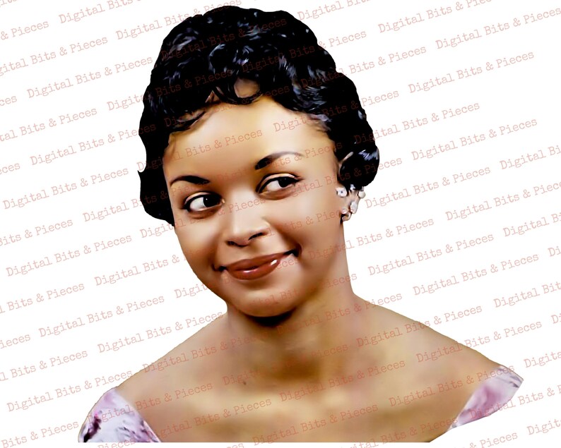 Retro Black Women Clipart Bundle, Collage Sheet, African American Ladies, Mid Century Digital Download, Vintage Housewife, Fussy Cut People image 5