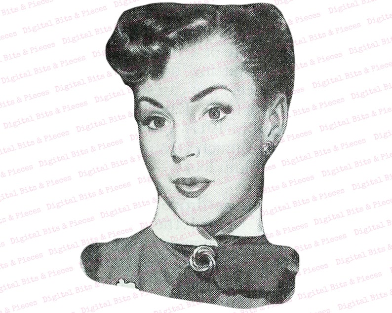 Retro Women Clip Art and Collage Sheet Vintage Housewife PNG Etsy Canada