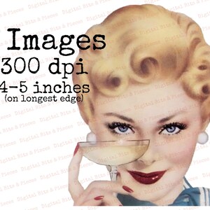 May include: A digital download of 7 images featuring a woman with blonde hair and blue eyes, wearing a blue and white striped shirt, holding a glass of champagne. The images are 300 dpi and 4-5 inches on the longest edge.