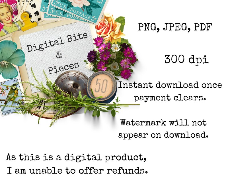 Vintage påskharar Clipart | Påskhare PNG | Digitala efemera | Sublimeringsfiler | Skräpjournal | 300 dpi | Kommersiellt bruk bild 9