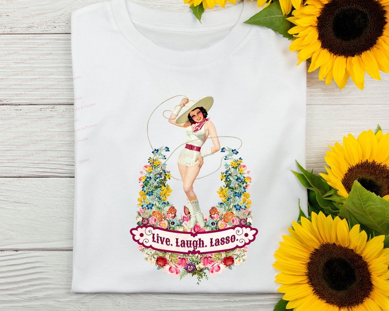 Pinup Rodeo Cowgirl Pinup Sublimation File Vintage Rodeo Printable PNG - Etsy